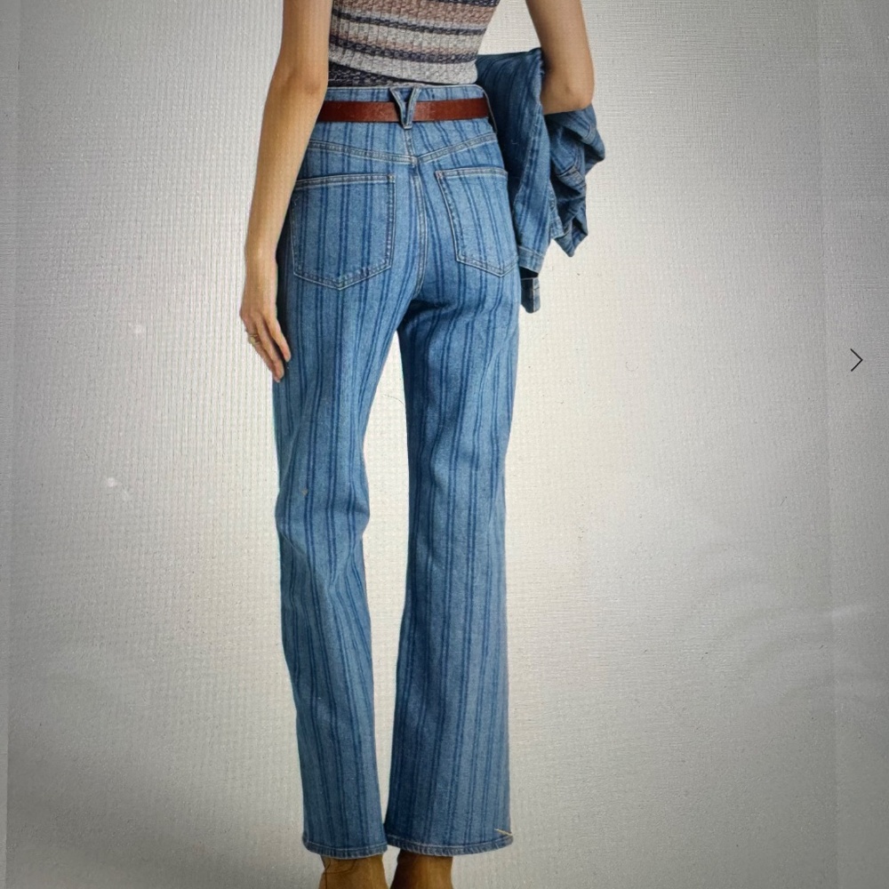 Veronica Beard Striped Crosbie Jeans - Picture 3 of 4
